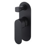 Cora Matte Black Wall Mixer With Diverter